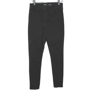 OLD NAVY black faded high rise super skinny jeans inseam 28" women's size 4